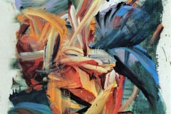 Resurrection, 2003, 180x140cm, oil and tempera on nettle