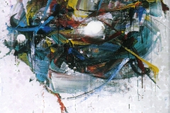 Without Title, 2003, 180x130cm, oil and tempera on nettle