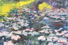 Water Lilies in the Fischtal, 2010, 110x90cm, oil and tempera on nettle