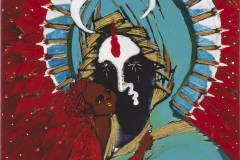 African Sanctus - Maria, 2022, 50x40cm, guache on canvas