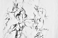 Study - Dancing Plague, 2008, 37.2x42cm, ink on paper