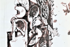 Study - Dancing Plague, 2008, 39.7x29.5cm, ink on paper