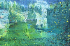 Lake Davos, 2012, 110x125cm, oil and tempera on nettle