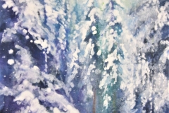 Snow in Davos August, 2012, 80x110cm, oil and tempera on nettle