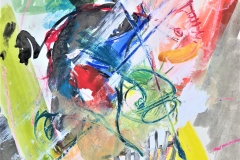 Gesicht - Tor zur Seele, 2005, 35,5x25,5cm, Pastell, Acrylfarbe und Aquarell auf Papier
