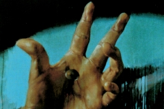 Die Kreuzigung der Hand, 2001, 135x135cm, Öl auf Nessel