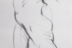 Licht-Zeichnung - Körper 32, 65x45cm, Kohle auf Papier