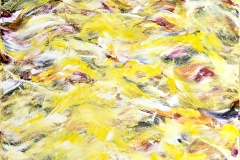 Sea of Light - Gold, music: Bach - I Have Enough, 2021, 150x120cm, oil and tempera on canvas