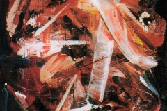 Without Title, 2002, 180x120cm, oil and tempera on nettle