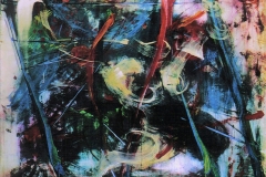 Without Title, 2001, 130x130cm, oil and tempera on nettle