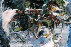 Without Title, 2003, 180x130cm, oil and tempera on nettle