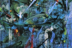 Without Title, 2001, 135x135cm, oil and tempera on nettle