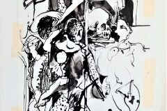 Studie - Dancing Plague, 2008, 37,2x42cm, Tusche auf Papier