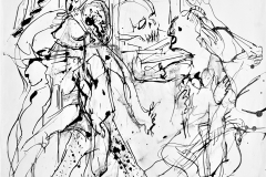 Study - Dancing Plague, 2008, 37.2x42cm, ink on paper