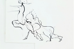 Disparates - Herbivore and Predator, 2008, 24.7x35cm, pencil, pastel and ink
