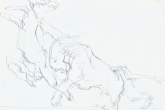 Disparates - Herbivore and Predator, 2008, 30x30cm, pencil, pastel and ink