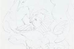 Disparates - Herbivore and Predator, 2008, 25.2x30cm, pencil, pastel and ink