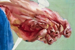 Der Fuß der Leichtigkeit, 2009, 115x115cm, Tempera auf Nessel