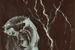 Blitz und Donner, 2000, 80x80cm, Öl auf Nessel
